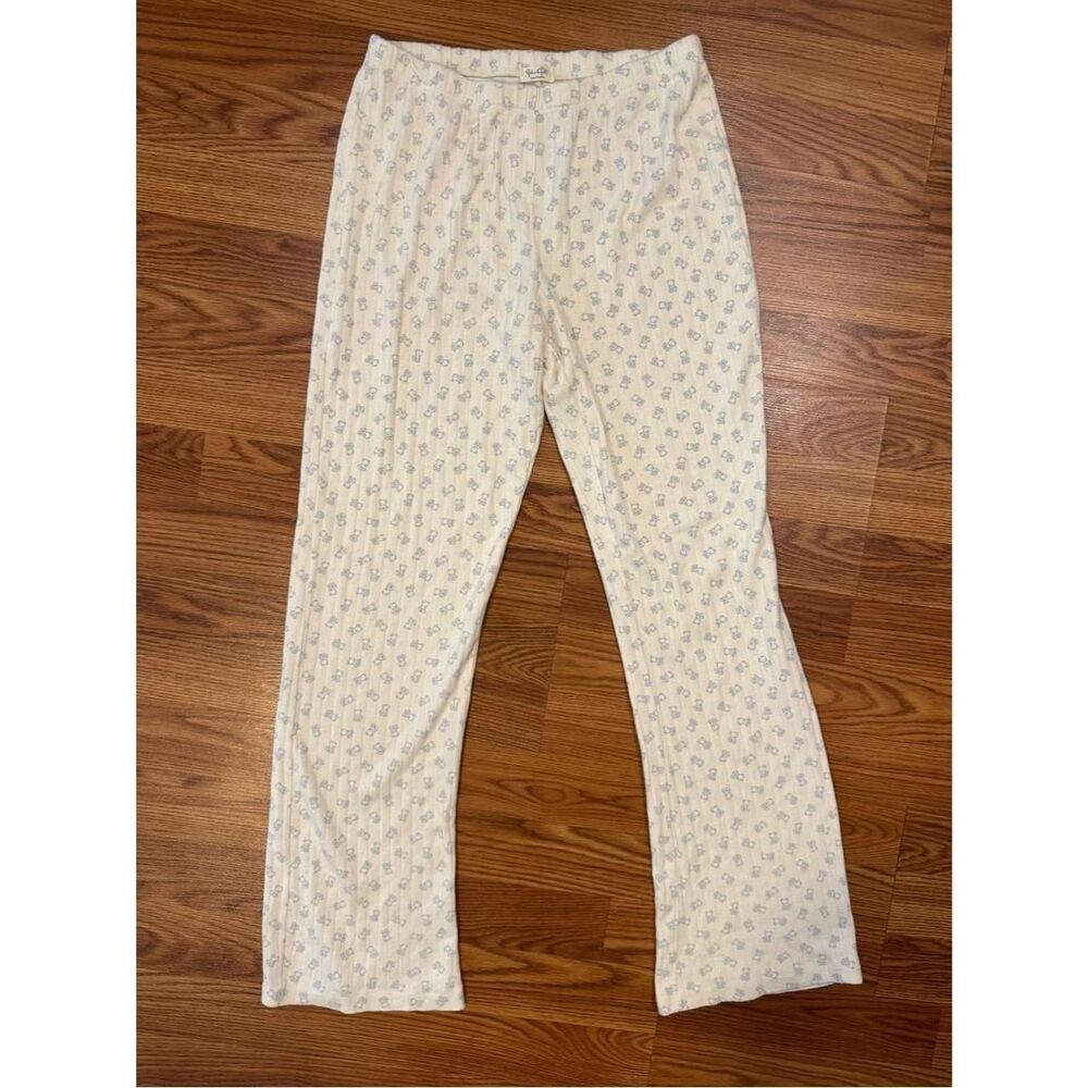 Brandy Melville Cream and Blue PJ Pants